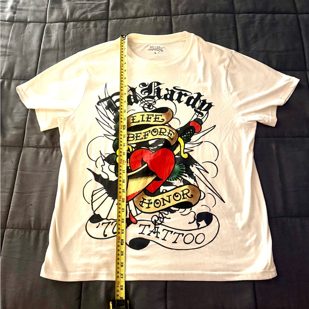 Ed Hardy White Tattoo Graphic Tee - Picture 4 of 5